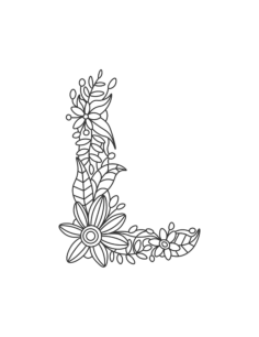 Flower Letter L Tracing Worksheets Pdf, Free Vectors File